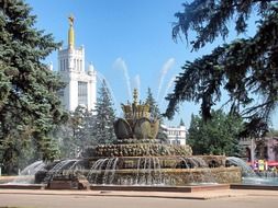 beautiful fountain in Moscow, Russia