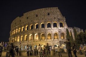 rome colosseum architecture evening view