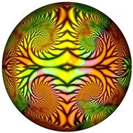 Ball with abstract pattern