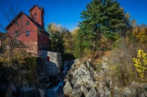 old mill vermont jericho autumn season