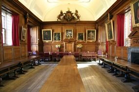 aged hall of university, uk, england, oxford