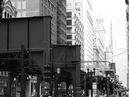 rapid-transit system station in city, usa, illinois, Chicago