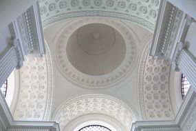 white bright ceiling of a church