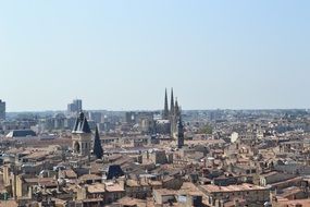 aerial view of city, france, bordeaux