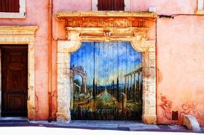 architecture of the street buildings in Provence, France