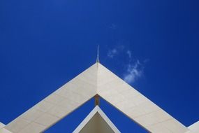 a view on the tip of a south african air force memorial in the form of star