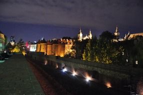 summer evening in old town, long exposure, poland, warsaw