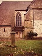 courtyard of old church, germany