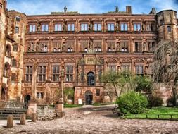 ruined Renaissance castle, germany, heidelberg