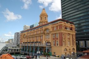 old and new architecture of the city in new zealand