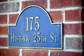 house number street sign