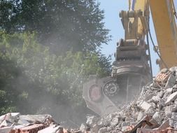 Excavator at a construction site