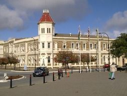 historical corner building in city, australia, port adelaide