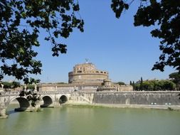 Mausoleum of Hadrian, Castel Sant'Angelo at tiber river, italy, rome