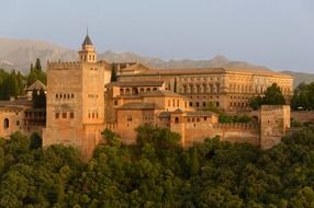 Renaissance palace of charles v in Alhambra fortress, spain, granada