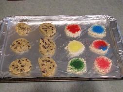 homemade cookies on baking pan