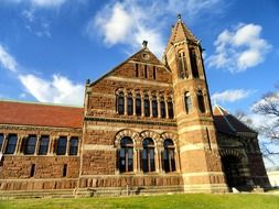 historic building of winn memorial library, usa, massachusetts, woburn
