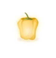 yellow bell pepper form light, illustration