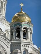 steeple of kronshtadt cathedral, russia, st petersburg