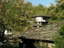 old village houses at autumn, bulgaria