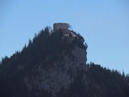 falkenstein castle, ruins od medieval fortress on rock, germany, allgÃ¤u