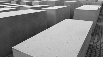 concrete slabs in Memorial to the Murdered Jews of Europe in Berlin