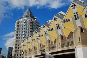 cube house facade, Netherlands, rotterdam