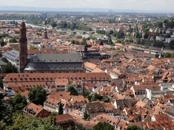 old city at neckar river, germany, heidelberg