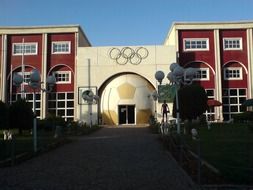 modern building of sport center, iran, nishapur