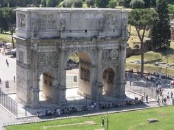 arch of constantine on square, italy, rome