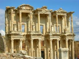 ruins of celsus library, turkey, ephesus