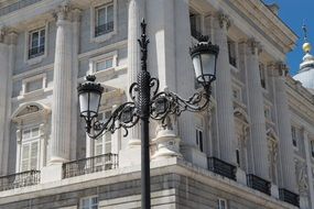 street lamp near the Royal Palace aback