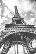 gorgeous eiffel tower in black and white