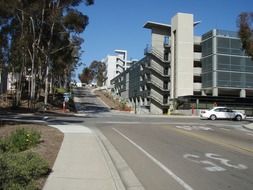 asphalt road in city, usa, california, san diego