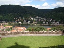 Buildings on a background of beautiful nature in Heidelberg, Germany