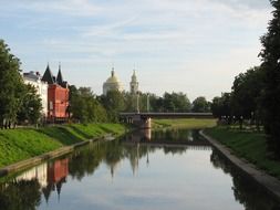 Oka River in Oryol, Russia