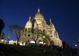 Old cathedral night sky scene