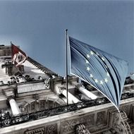 European Union flag in Hamburg