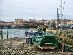 Harbour in Scarborough in England