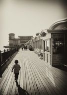 Black and white image of the Bristol waterfront