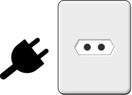 electricity, outlet and plug, icon