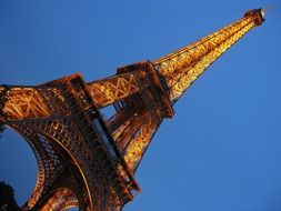 backlight of the Eiffel Tower in Paris