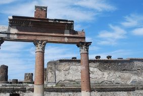 columnar, ancient ruins, italy, pompeii