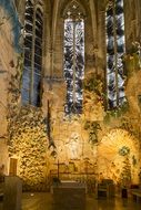 interior of Cathedral of Santa Maria of Palma, la seu, spain, mallorca