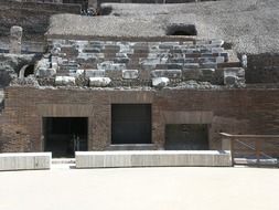 senate seating in ancient roman colosseum, italy, rome