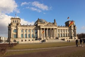 The facade of the Reichstag in Berlin