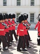 changing of the guard at buckingham palace, uk, england, london