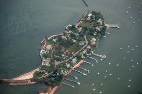 panoramic view of the island in new york