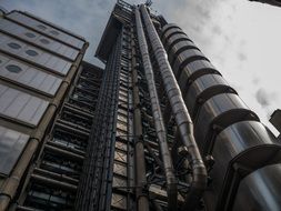 steel elements of a skyscraper in London