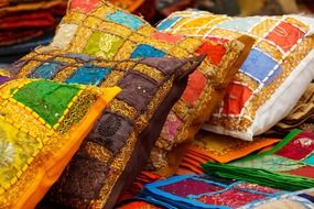 traditional colorful turkish cushions